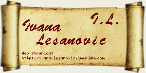 Ivana Lešanović vizit kartica